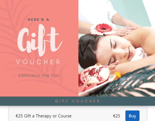 Give the gift of healing this year with a gift voucher for a therapy or course